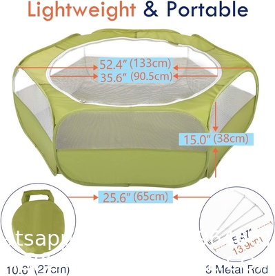 Tent Outdoor, Pet Enclosure Tent Suitable for Cats and Small Animals, Indoor Playpen Portable Exercise Tent with Car