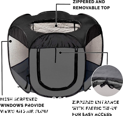 Tent Outdoor, Pet Enclosure Tent Suitable for Cats and Small Animals, Indoor Playpen Portable Exercise Tent with Car