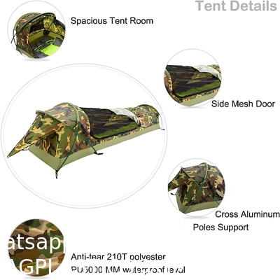 Ultralight Camping Tent, Ultralight Single Person Bivy Tent for Camp Waterproof 1 Man Tent Camping Hiking Backpack