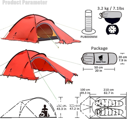Ultralight Camping Tent, Ultralight Single Person Bivy Tent for Camp Waterproof 1 Man Tent Camping Hiking Backpack