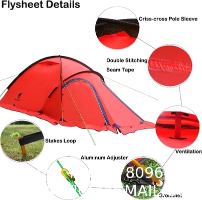 Ultralight Camping Tent, Ultralight Single Person Bivy Tent for Camp Waterproof 1 Man Tent Camping Hiking Backpack