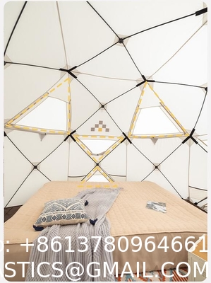 Luxury Large Glamping Tent Outdoor Geodesic Dome Tent Event Dome Outdoor With Shower Toilet, Canopy Gazebos Screen