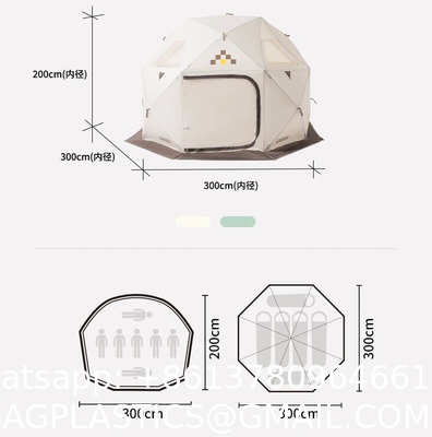 Luxury Large Glamping Tent Outdoor Geodesic Dome Tent Event Dome Outdoor With Shower Toilet, Canopy Gazebos Screen