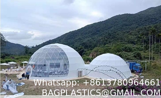 Luxury Large Glamping Tent Outdoor Geodesic Dome Tent Event Dome Outdoor With Shower Toilet, Canopy Gazebos Screen