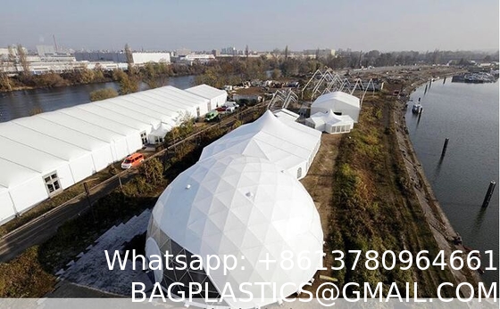 Luxury Large Glamping Tent Outdoor Geodesic Dome Tent Event Dome Outdoor With Shower Toilet, Canopy Gazebos Screen