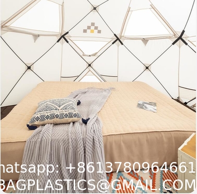 Luxury Large Glamping Tent Outdoor Geodesic Dome Tent Event Dome Outdoor With Shower Toilet, Canopy Gazebos Screen