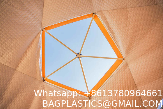 Luxury Large Glamping Tent Outdoor Geodesic Dome Tent Event Dome Outdoor With Shower Toilet, Canopy Gazebos Screen