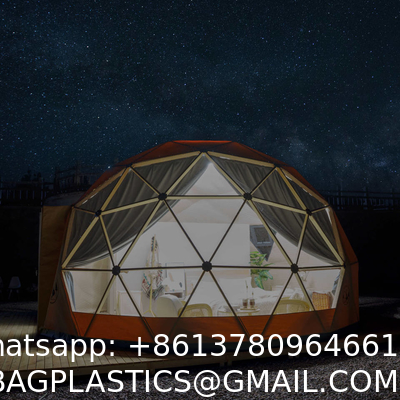 Luxury Large Glamping Tent Outdoor Geodesic Dome Tent Event Dome Outdoor With Shower Toilet, Canopy Gazebos Screen