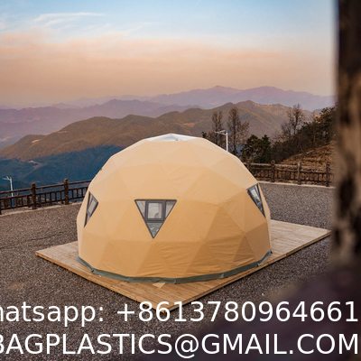 Luxury Large Glamping Tent Outdoor Geodesic Dome Tent Event Dome Outdoor With Shower Toilet, Canopy Gazebos Screen