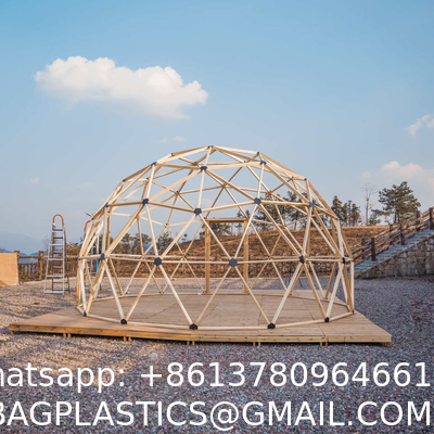 Luxury Large Glamping Tent Outdoor Geodesic Dome Tent Event Dome Outdoor With Shower Toilet, Canopy Gazebos Screen
