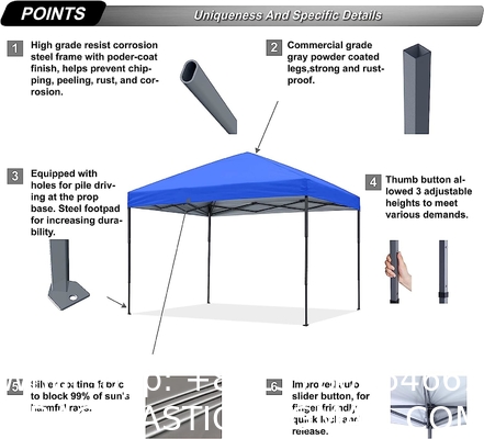 Show Canopy Tent, Stable Pop up Outdoor Canopy Tent, Gazebo Tent with Mosquito Netting Outdoor Canopy Shelter