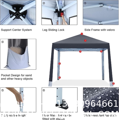 Show Canopy Tent, Stable Pop up Outdoor Canopy Tent, Gazebo Tent with Mosquito Netting Outdoor Canopy Shelter