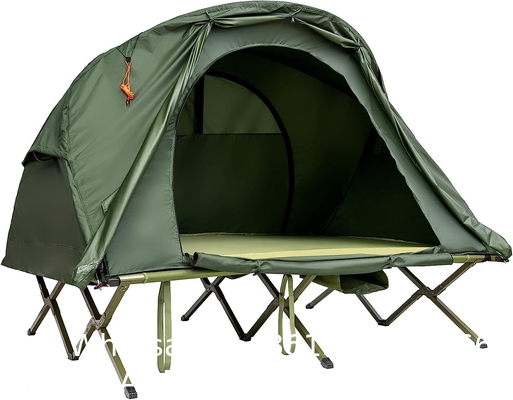 Camping Tent Cot, Folding Tent Combo Air Mattress & Sleeping Bag, Off-Ground Tent Shelter with Carry Bag for Hiking