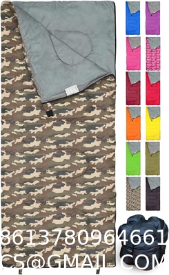 Camouflage Camping Sleeping Bag, Adults & Kids Seasons Warm Cold Weather Hiking Camping Indoor Outdoor Use