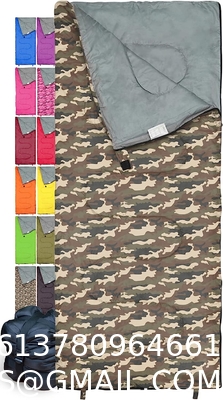 Camouflage Camping Sleeping Bag, Adults & Kids Seasons Warm Cold Weather Hiking Camping Indoor Outdoor Use