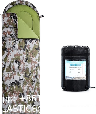 Camouflage Camping Sleeping Bag, Adults & Kids Seasons Warm Cold Weather Hiking Camping Indoor Outdoor Use