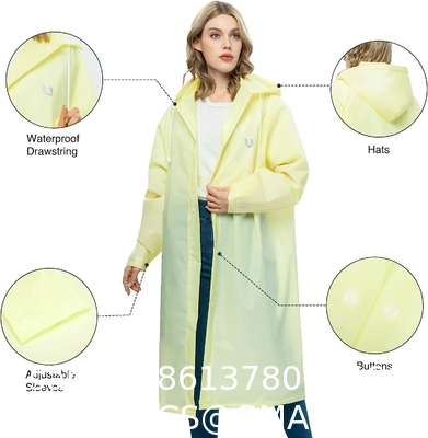 Oxford Raincoat Polyester & PVC Raincoat PVC Raincoat EVA Raincoat, Rain Poncho Reusable Unisex for Women Rain Cape