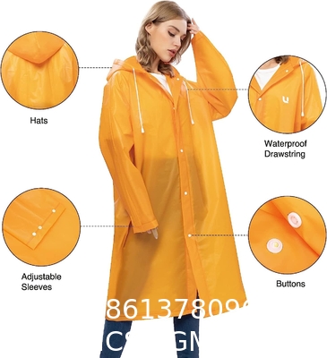 Oxford Raincoat Polyester & PVC Raincoat PVC Raincoat EVA Raincoat, Rain Poncho Reusable Unisex for Women Rain Cape