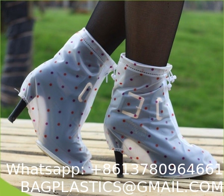 Waterproof Plastic High Heel Boots Rain Shoes Cover For Rain,  ankle Boot Foldable Waterproof Rain Shoes covers