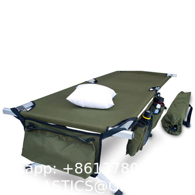 Outdoor Camping Travel Portable Foldable Steel Camping Bed Frame, Office Nap, Beach Vocation and Home Lounging