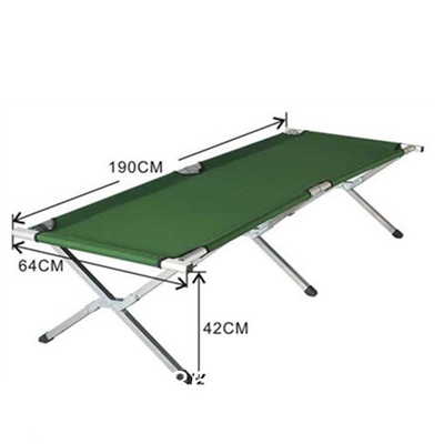 Outdoor Camping Travel Portable Foldable Steel Camping Bed Frame, Office Nap, Beach Vocation and Home Lounging