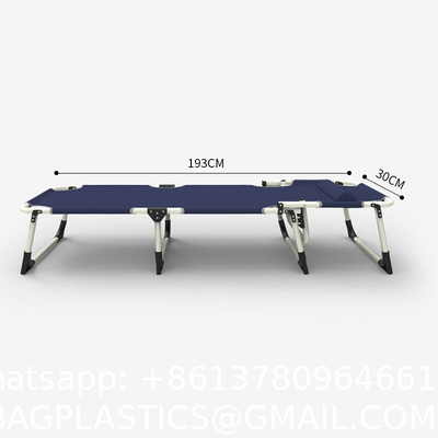 Oxford Folding Steel Camp Emergency Beds Cot olding Bed, Camping Cot Bed Foldable Customized 600D Polyester Fabric
