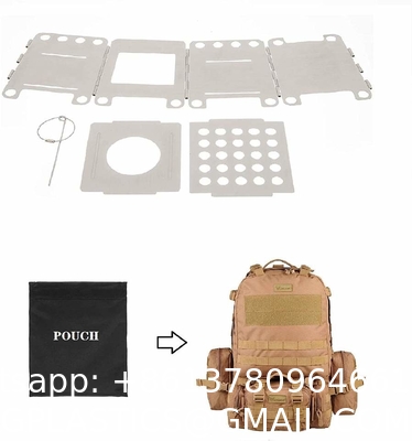 Picnic BBQ Cooker Portable Folding Stainless Steel Backpacking Stove Wood Burning Camp Stoves