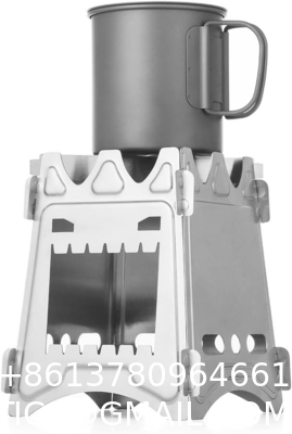 Picnic BBQ Cooker Portable Folding Stainless Steel Backpacking Stove Wood Burning Camp Stoves