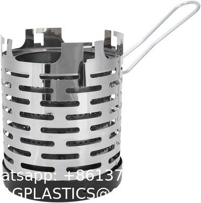 Stainless Steel Camping Heating Stove Cover, Camping Mini Heater Warming Stove Cover for Outdoor Backpacking Hiking