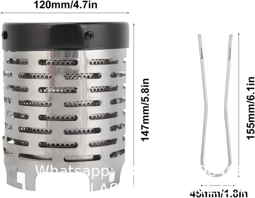 Stainless Steel Camping Heating Stove Cover, Camping Mini Heater Warming Stove Cover for Outdoor Backpacking Hiking