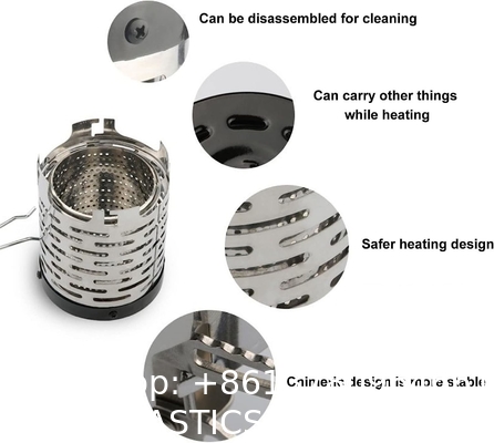 Stainless Steel Camping Heating Stove Cover, Camping Mini Heater Warming Stove Cover for Outdoor Backpacking Hiking