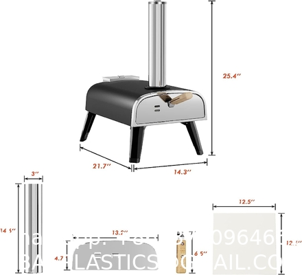 Camping Firewood Stove, Cast Iron Outdoor Wood Burning Stove Portable Detachable Camp Stoves, Accessories Outdoor