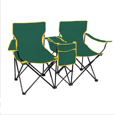 Blue Fabric Folding Double Two Seats Camping Beach Chair With Umbrella Chair Folding Camping Chair