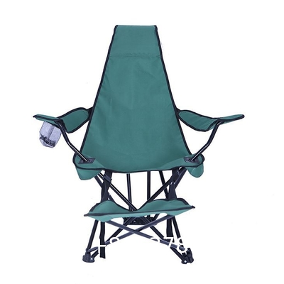 Comfortable Reclining Folding Armrest Camping Chair High Quality Foldable Fishing Chairs With Footrest Cup Holder