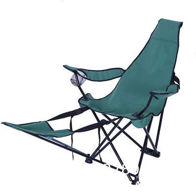 Comfortable Reclining Folding Armrest Camping Chair High Quality Foldable Fishing Chairs With Footrest Cup Holder