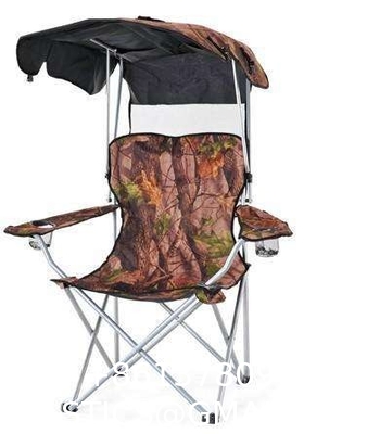 Oversized Camping Chair with Shade Canopy, Folding Lawn Chairs Cup Holders, Camping Lounge Chair for Hiking Travel