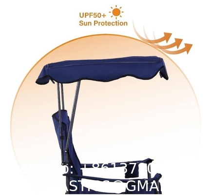 Oversized Camping Chair with Shade Canopy, Folding Lawn Chairs Cup Holders, Camping Lounge Chair for Hiking Travel
