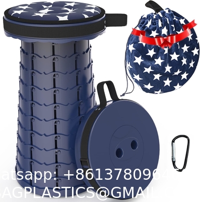 Retractable Folding Stool, Collapsible Telescoping Foldable Stool For Adults For Outdoor Fishing Hiking Gardenin