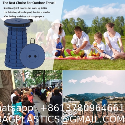 Retractable Folding Stool, Collapsible Telescoping Foldable Stool For Adults For Outdoor Fishing Hiking Gardenin