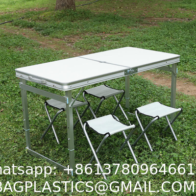 Foldind Camping Table 4FT Card Table Aluminum Lightweight Foldable Table w/Handle for Indoor Outdoor Portable Table