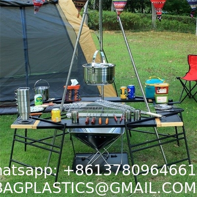 Outdoor Spliced Camping Folding Table, Outdoor Table, Card Table, Portable Grill Table, Adjustable Heights