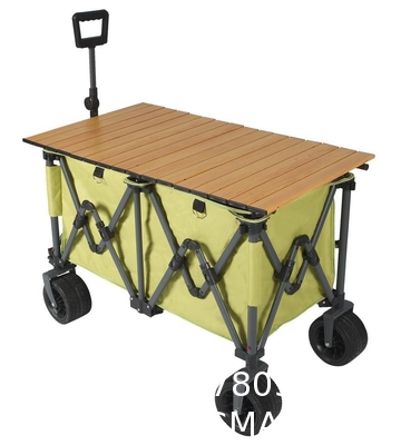 Outdoor Garden Heavy Duty Utility Portable Large Capacity Camping Collapsible Wagon Cart With All-Terrain Wheels