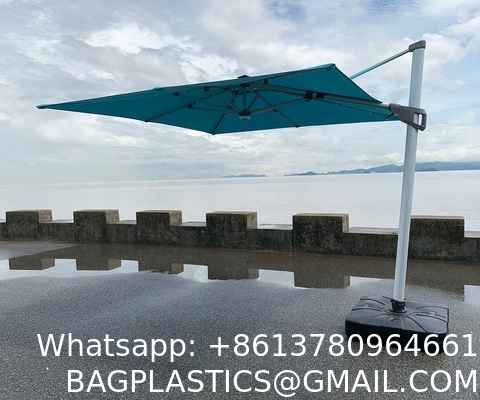 Big Patio Parasol Outdoor Aluminium Cantilever Restaurant Umbrella Sonnenschirm Garten Mit Led