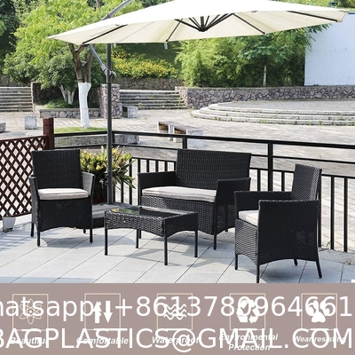Patio Furniture Set Outdoor Sectional Sofa Conversation Set All Weather Wicker Rattan Couch Dining Table & Chair