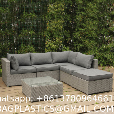 Patio Furniture Set Outdoor Sectional Sofa Conversation Set All Weather Wicker Rattan Couch Dining Table & Chair