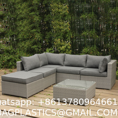 Patio Furniture Set Outdoor Sectional Sofa Conversation Set All Weather Wicker Rattan Couch Dining Table & Chair