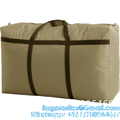 Heavy Duty Extra Large Moving Bags with Backpack Straps - Strong Handles & Zippers, Storage Totes For Space Saving