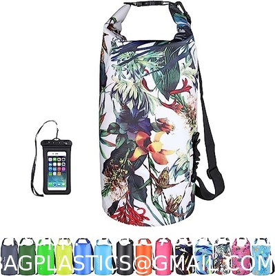 Waterproof Dry Bags Set, Dry Bag with 2 Zip Lock Seals & Detachable Shoulder Strap, Waist Pouch & Phone Case