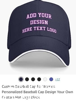 Custom Baseball Cap With Your Text,Personalized Adjustable Trucker Caps Casual Sun Peak Hat For Gifts