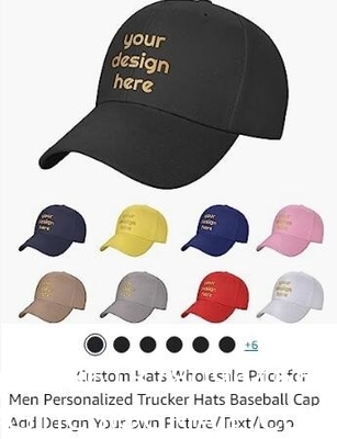 Custom Baseball Cap With Your Text,Personalized Adjustable Trucker Caps Casual Sun Peak Hat For Gifts